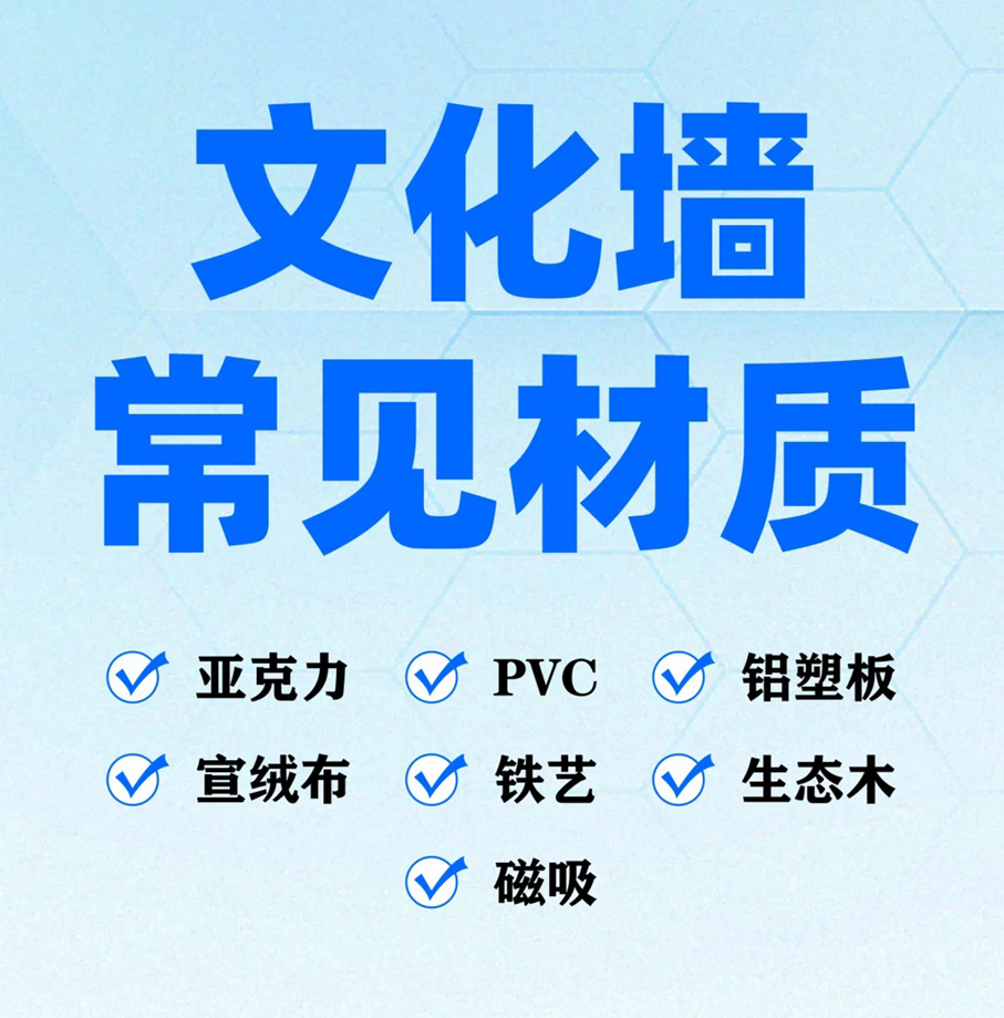 天峰广告让你了解文化墙部分材质
